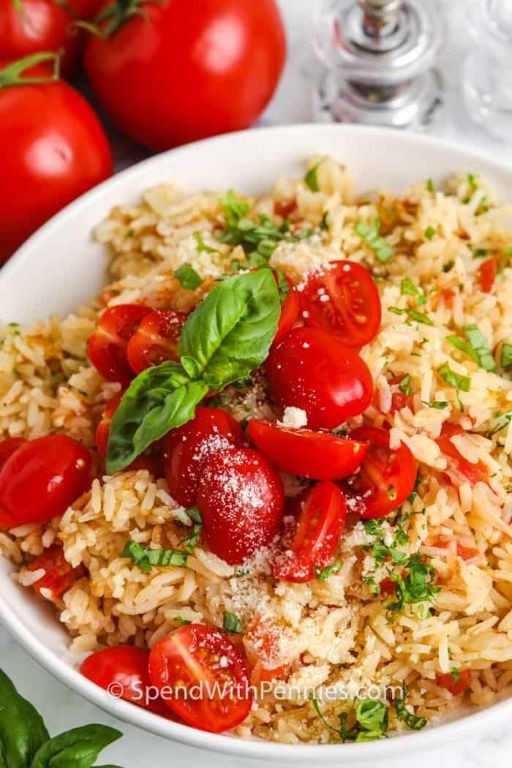 Basil and Tomato Steamed Rice