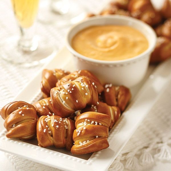 Bavarian pretzel bites with beer cheese dip