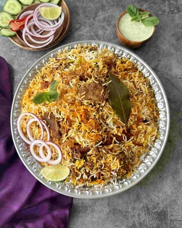 Beef Dum Biryani with Saffron