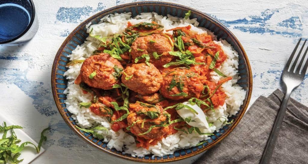 Beef Kofta Curry with Basmati Rice