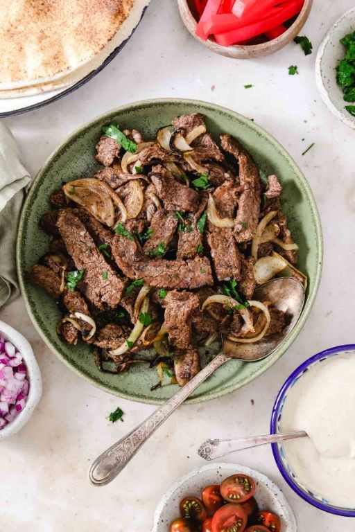 Beef Shawarma with Garlic Sauce