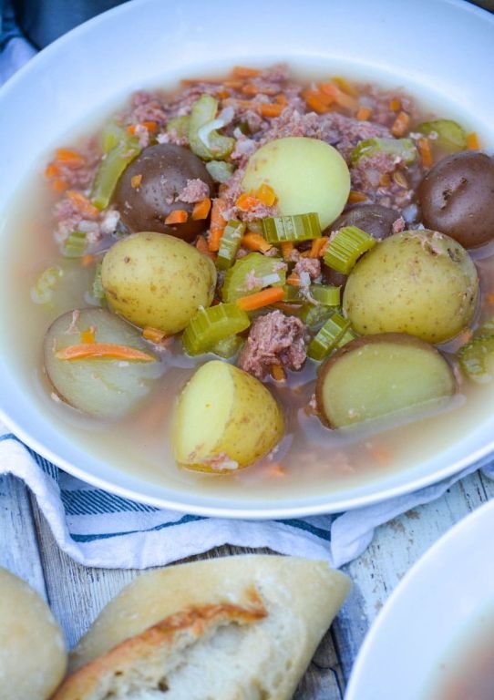 Beef Stew with Canned Potatoes and Carrots
