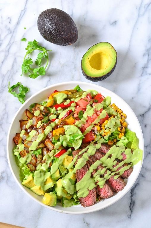 Beef and Avocado Salad with Lime Dressing
