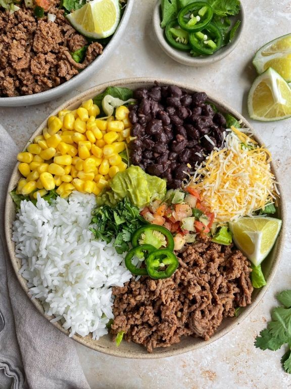 Beef and Bean Burrito Bowl