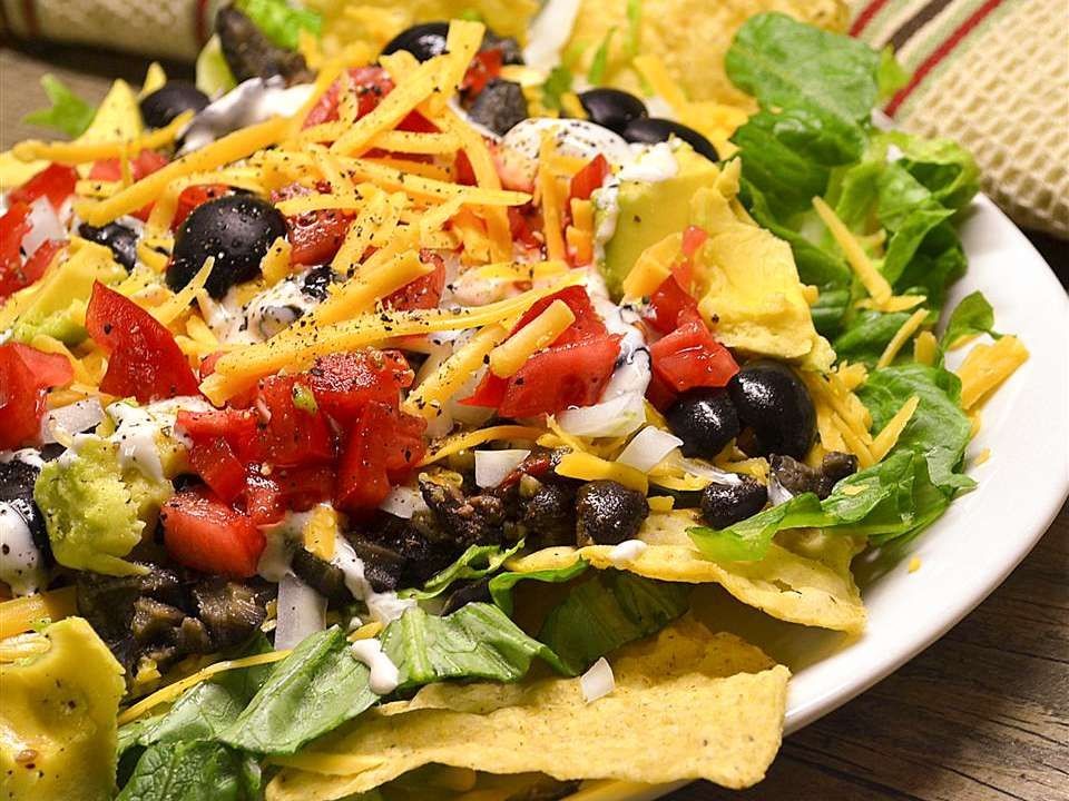 Beef and Black Bean Taco Salad
