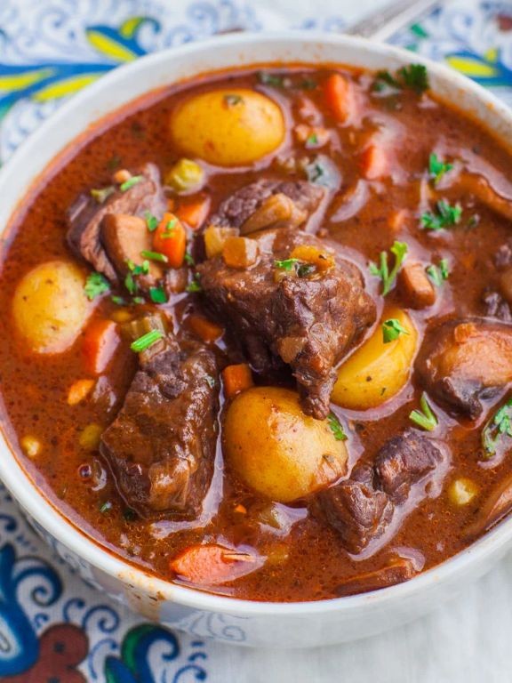 Beef and Carrot Stew with Herbs