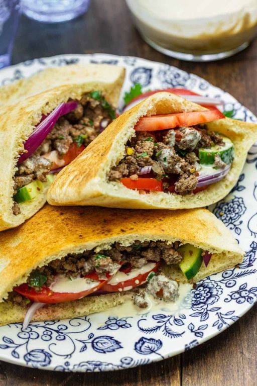 Beef and Cheese Stuffed Pita Pockets