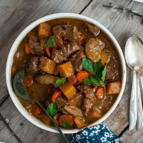 Beef and Guinness Stew with Root Vegetables