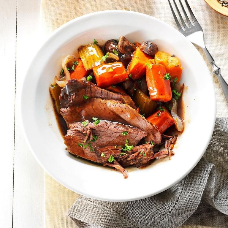 Beer-Braised Arm Roast with Root Vegetables