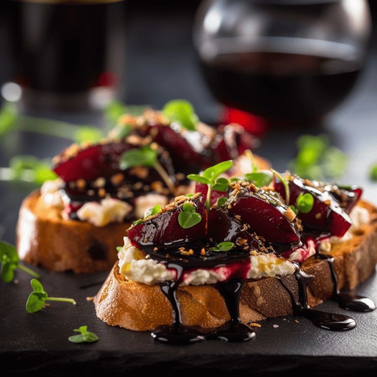 Beet and Goat Cheese Tacos with Balsamic Glaze
