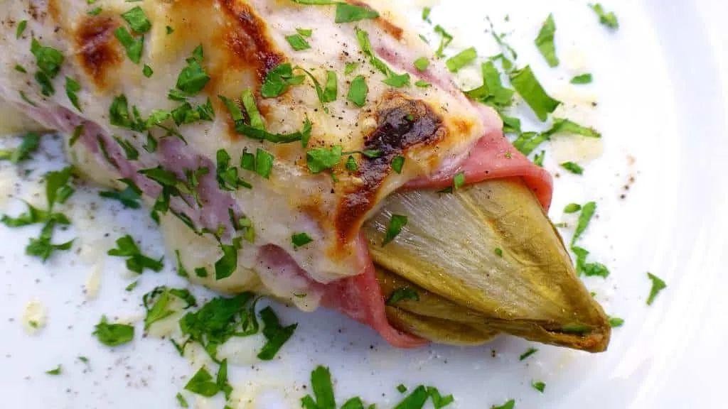 Belgian Chicory and Ham Rolls