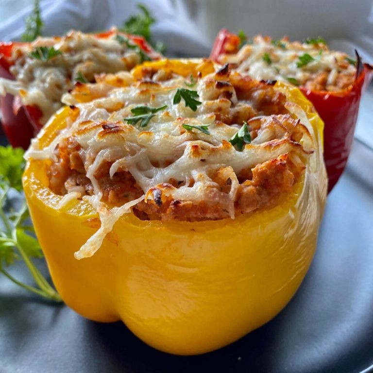 Bell Pepper and Ground Chicken Stuffed Casserole