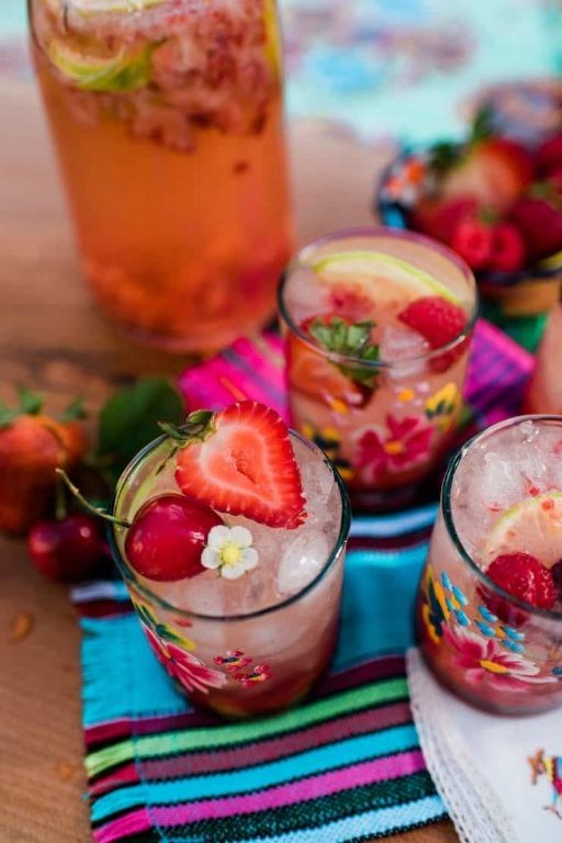 Berry Tequila Sangria with Mixed Fruits