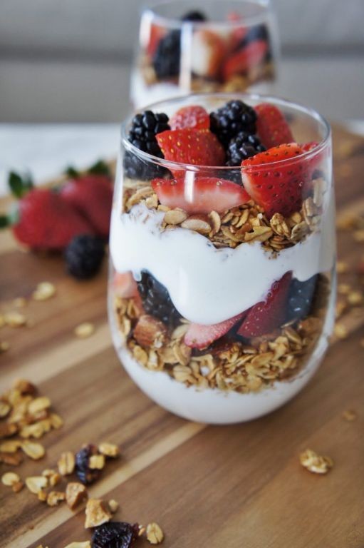 Berry and Yogurt Parfait with Granola