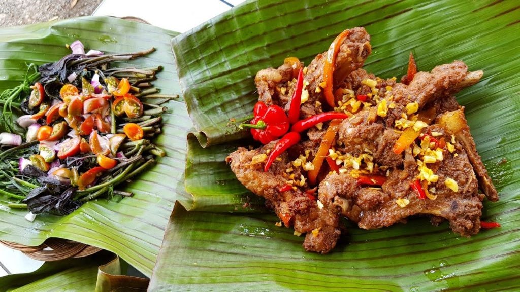 Bicol Express with Pork Ribs and Chili Leaves