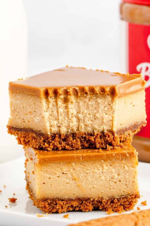 Biscoff Cookie Cheesecake Bars