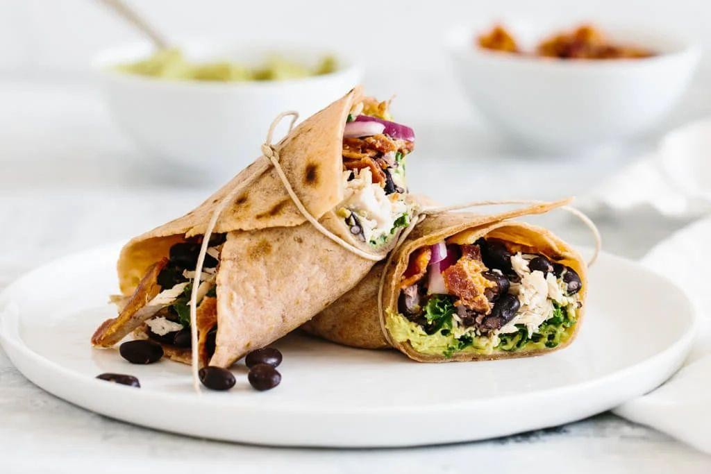 Black Bean and Chicken Wrap