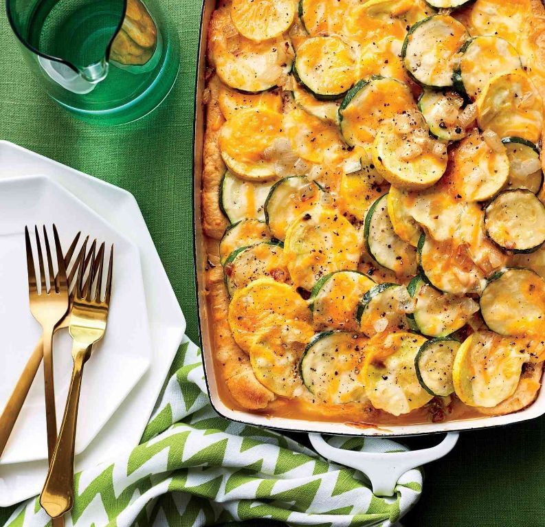 Black Eyed Pea and Squash Casserole with Sausage