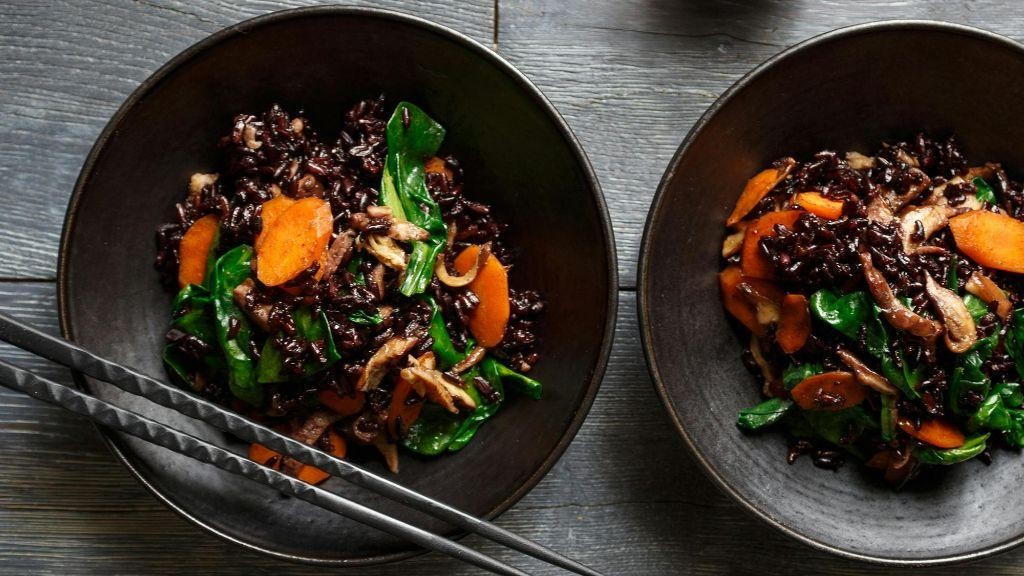 Black Rice Stir-Fry with Vegetables
