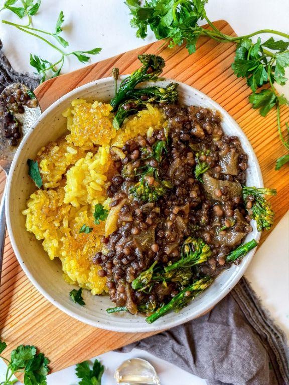 Black Rice and Lentil Soup