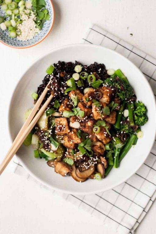 Black Rice and Tofu Stir-Fry