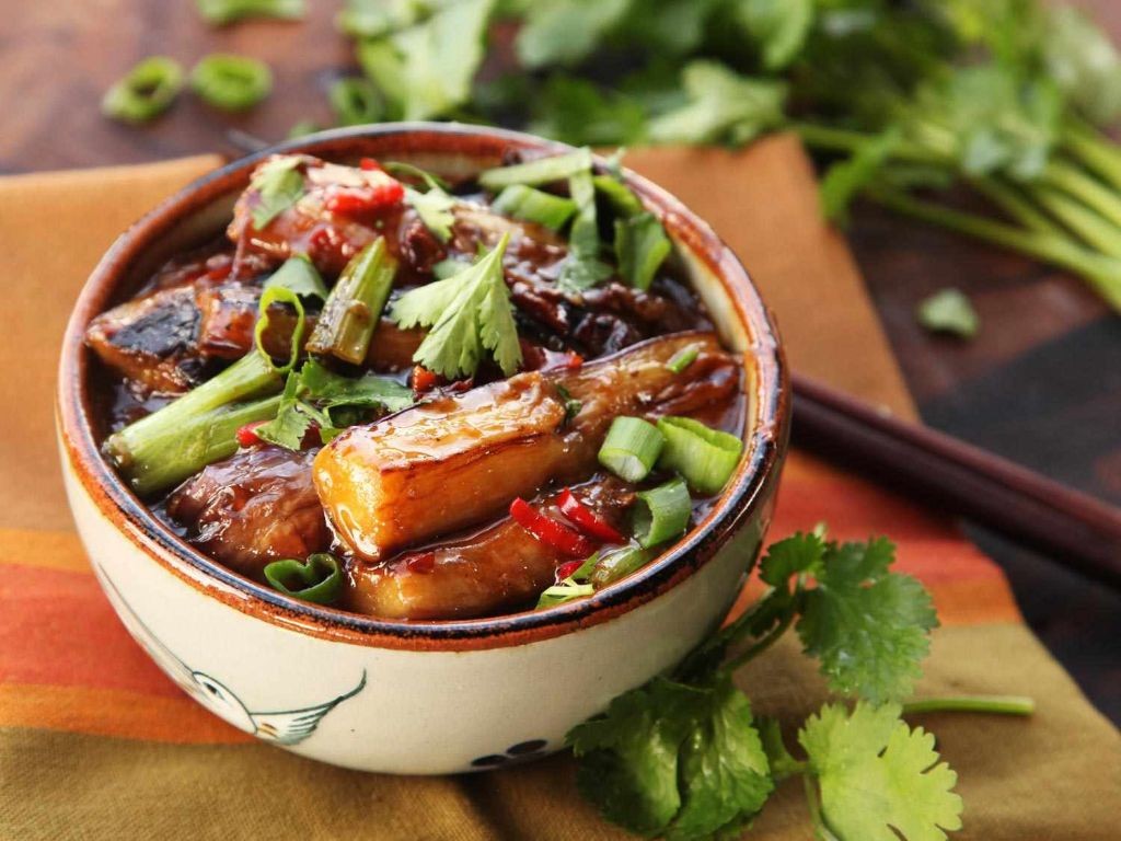 Black Vinegar Braised Eggplant