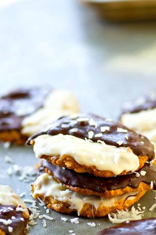 Black and White Coconut Cookies