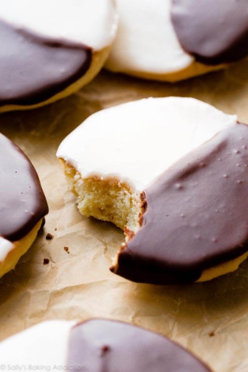 Black and White Cookies with Vanilla Glaze