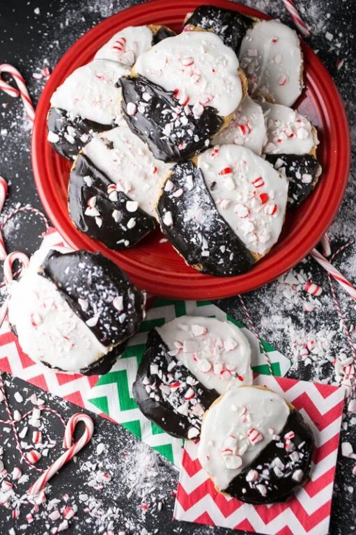 Black and White Mint Cookies
