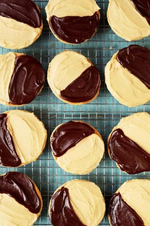 Black and White Peanut Butter Cookies