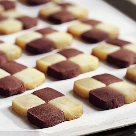 Black and White Shortbread Cookies