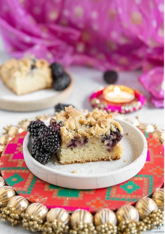 Blackberry Cardamom Upside-Down Cake