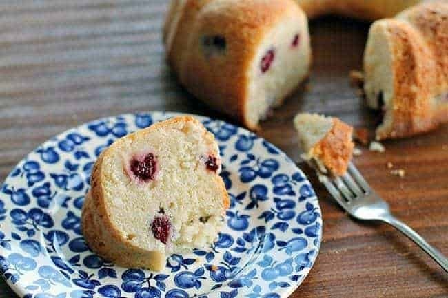 Blackberry Coconut Bundt Cake