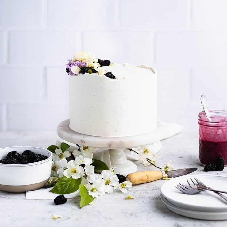 Blackberry Vanilla Bean Layer Cake