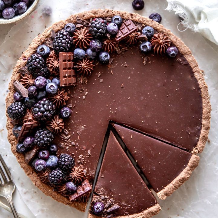 Blackberry and Chocolate Tart