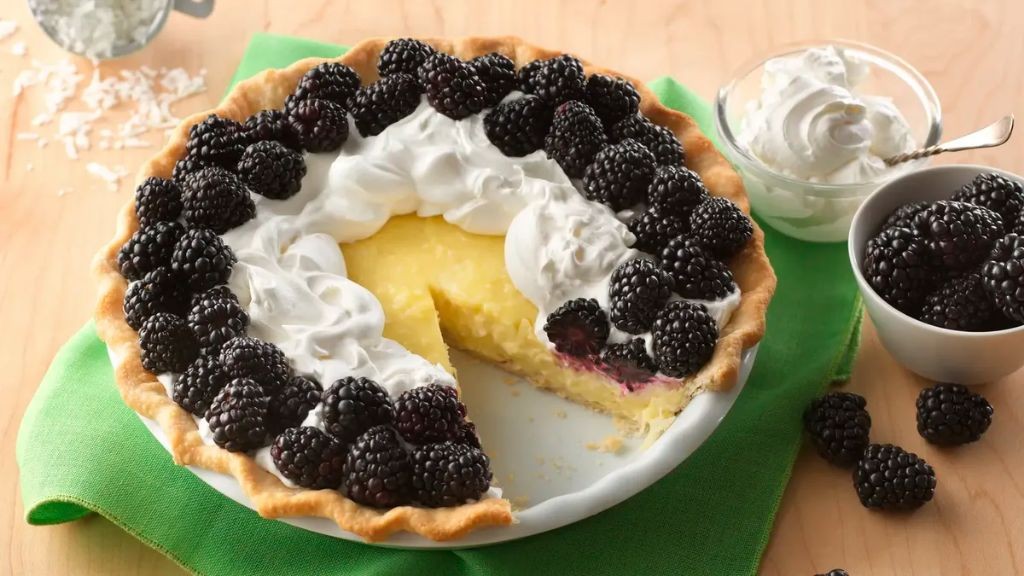 Blackberry and Coconut Cream Pie