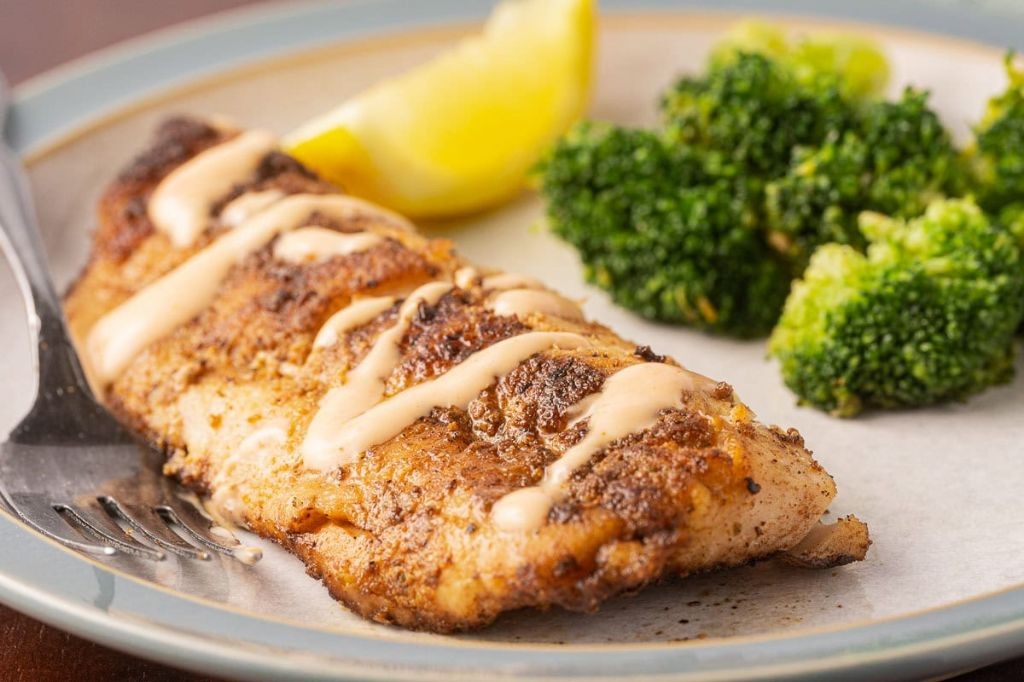 Blackened Fried Flounder with Cajun Spices