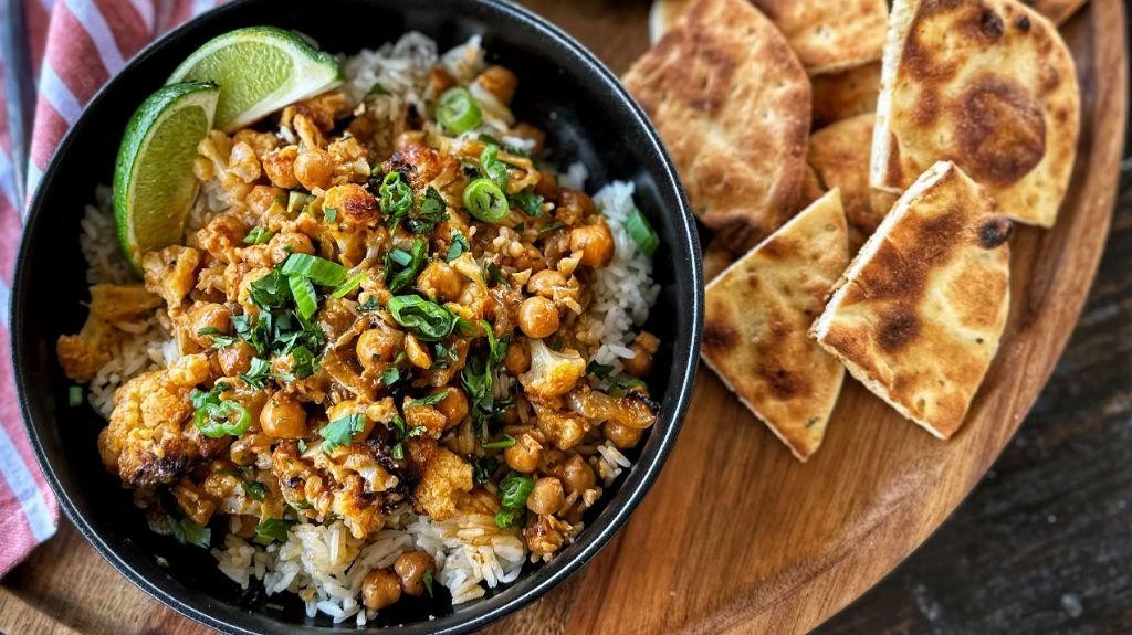 Blackstone Cauliflower and Chickpea Curry