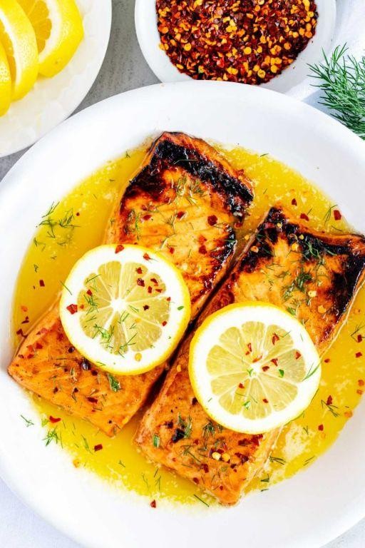 Blackstone Grilled Keto Salmon with Lemon Butter