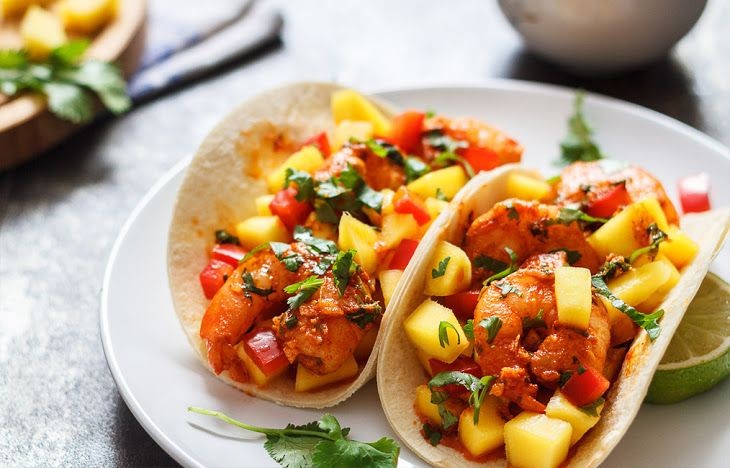 Blackstone Shrimp Tacos with Mango Salsa