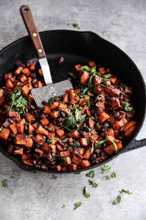 Blackstone Sweet Potato and Black Bean Hash