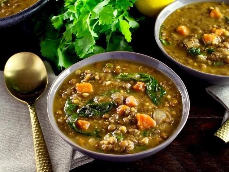 Blended Lentil and Spinach Soup