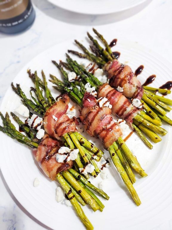 Blue Cheese Stuffed Bacon Wrapped Asparagus