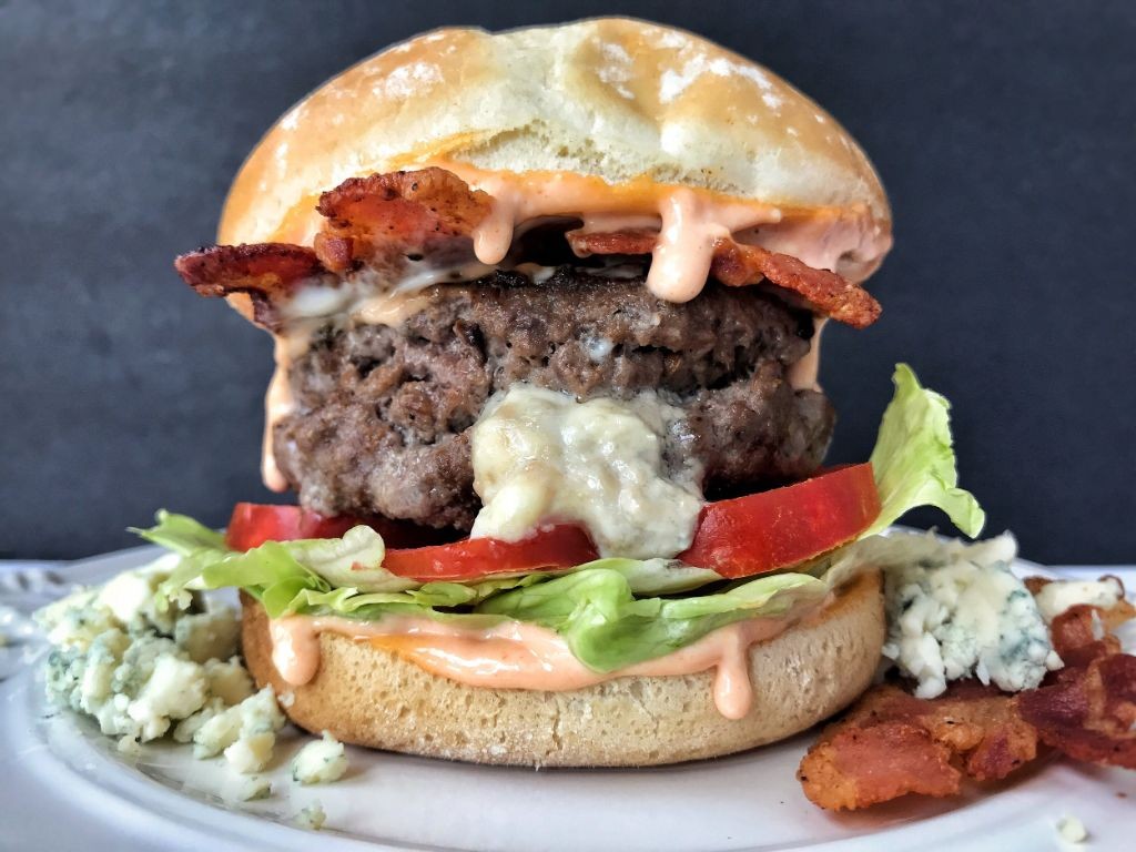 Blue Cheese Stuffed Beef Burgers