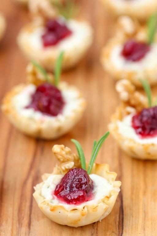 Blue Cheese and Cranberry Tartlets
