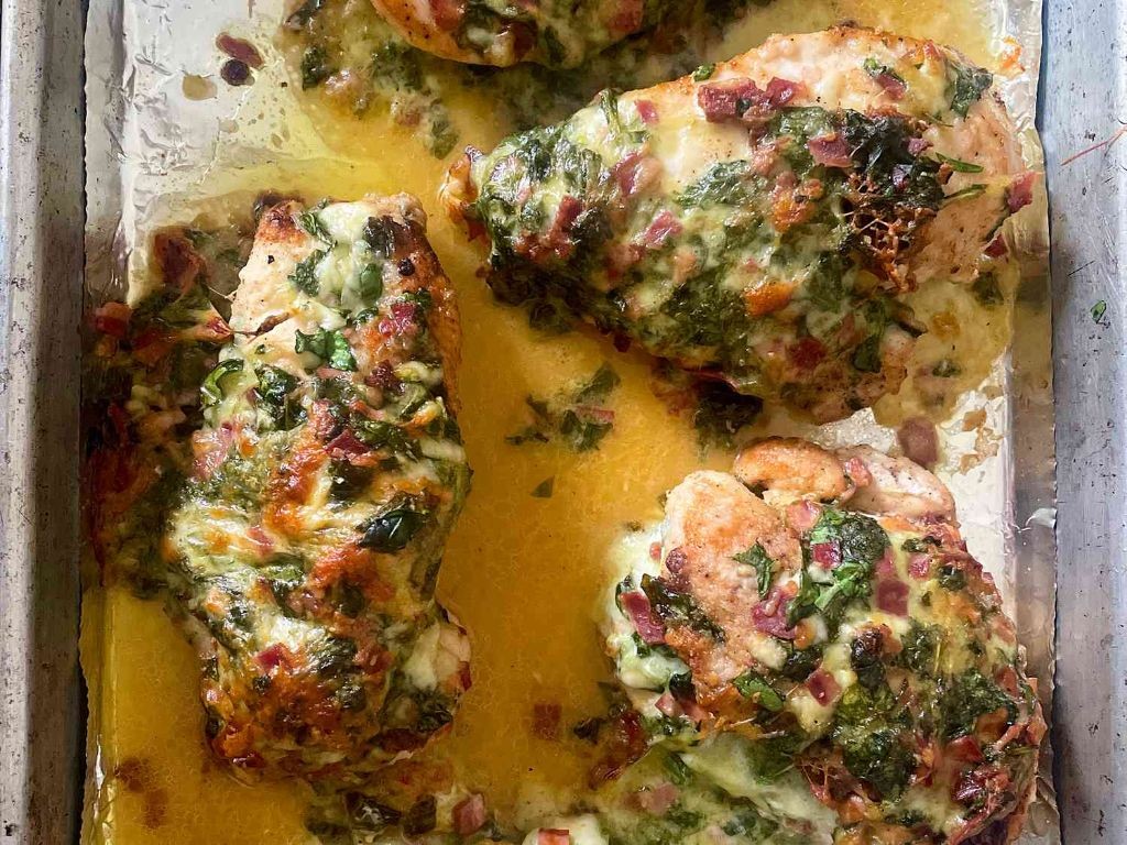 Blue Cheese and Spinach Stuffed Chicken