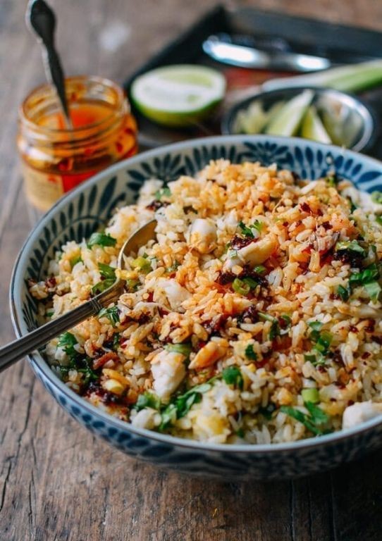 Blue Crab Fried Rice with Scallions