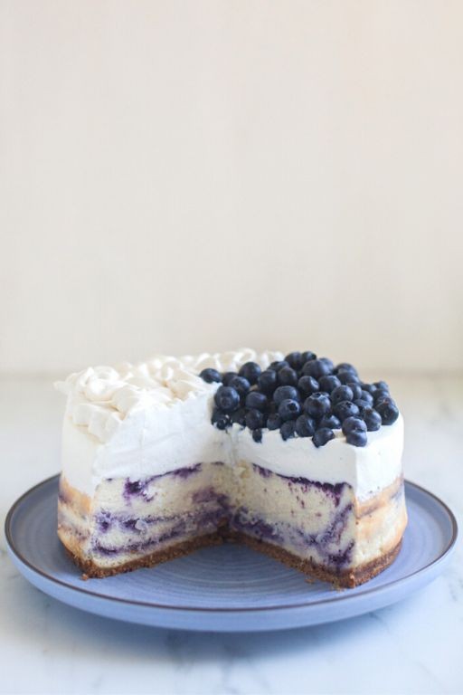 Blueberry Cheesecake Swirl Cake