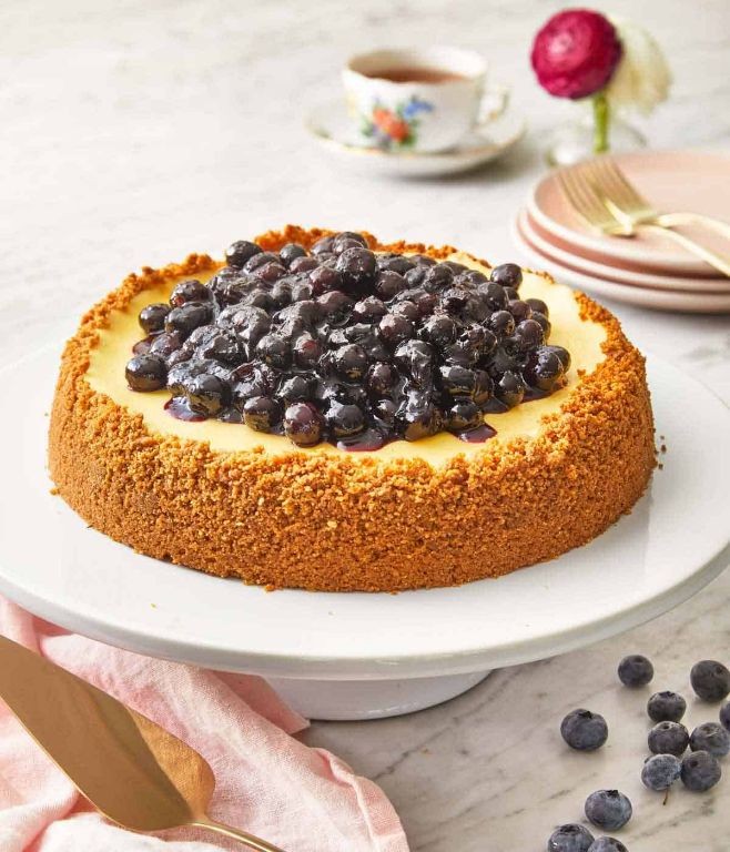 Blueberry Cheesecake with Graham Cracker Crust