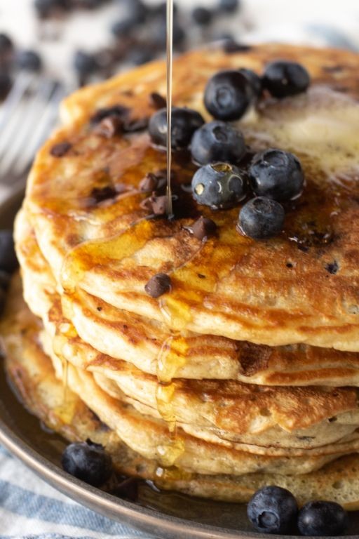 Blueberry Chocolate Chip Pancakes